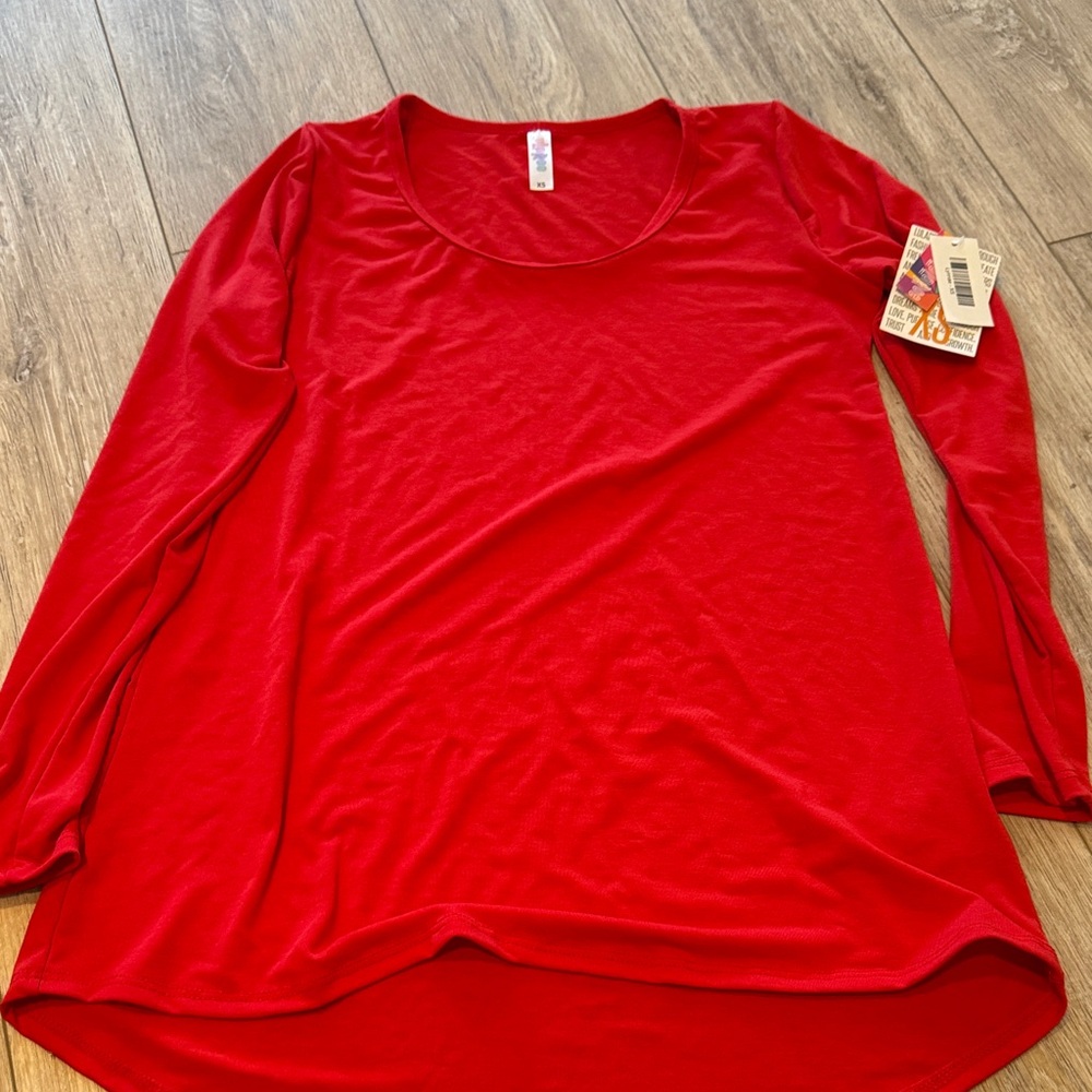 XS Red Women's long sleeve Top